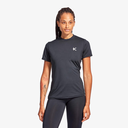 KYMIRA® Women's Infrared Crew Neck T-Shirt in elegant style showcasing ergonomic fit for comfort during workouts.