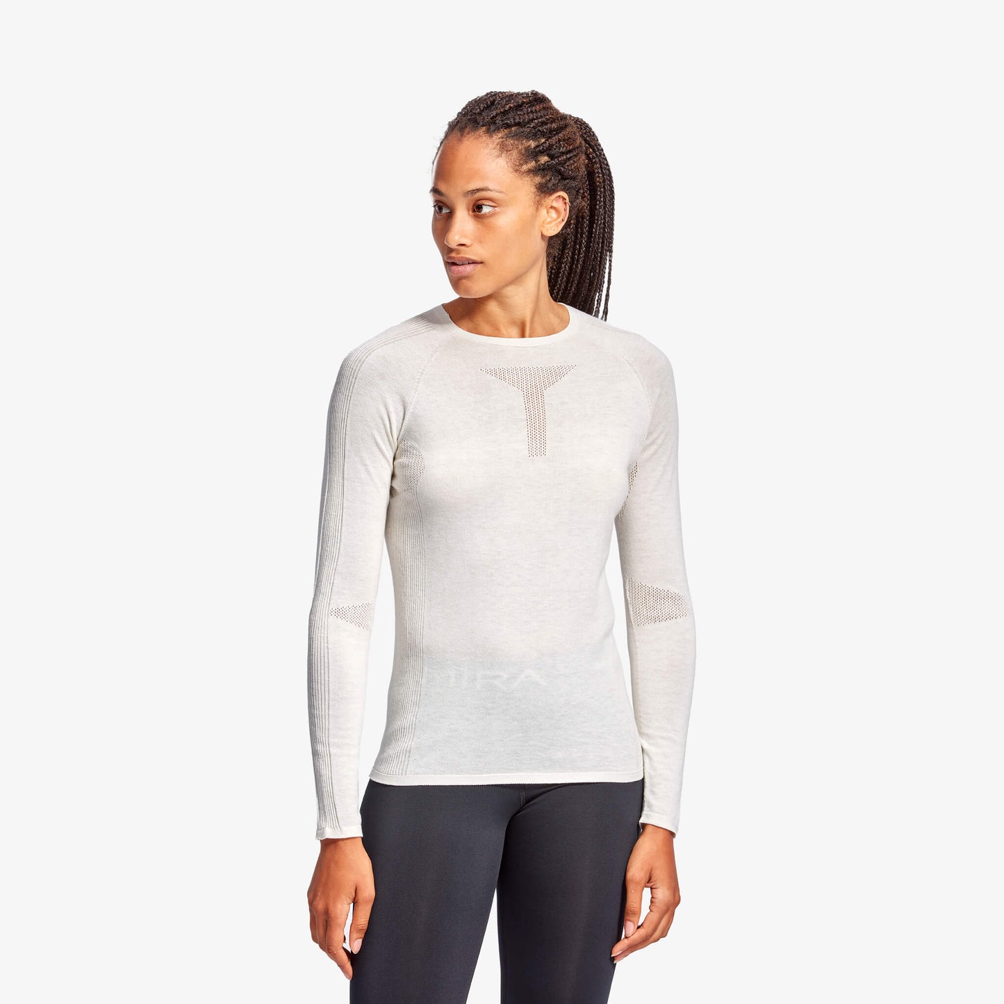 Luxury Women's KYMIRA Infrared Merino Ecoknit Baselayer Top, expertly crafted for ultimate performance and comfort, featuring seamless design and eco-friendly materials.