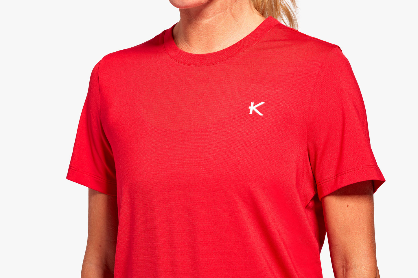 Luxury Women's KyMIRA Infrared Recovery T-Shirt in bold colourway, designed for ultimate comfort and recovery, available in sizes S to XL.