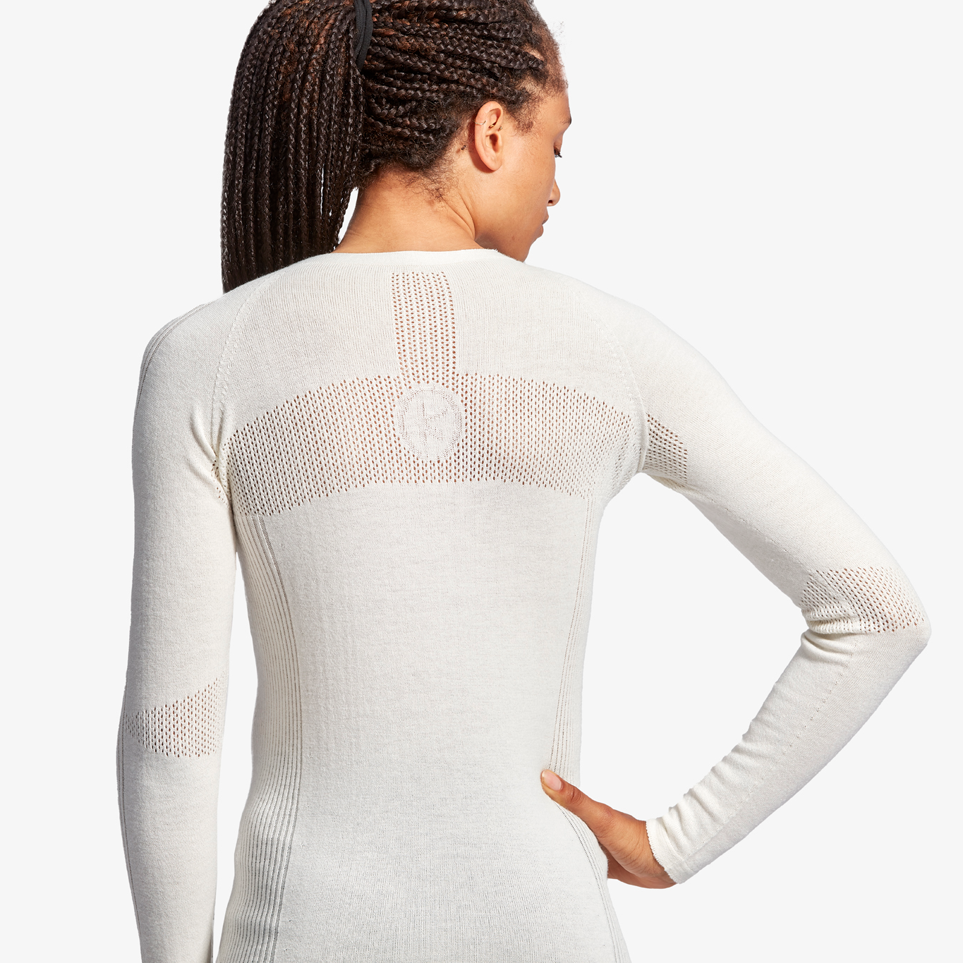 KYMIRA's luxury merino wool baselayer top for women, ideal for layering or solo wear, combining elegant design and innovative infrared technology.