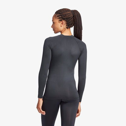 Luxurious Women's Infrared Baselayer Top from KYMIRA, featuring structured shoulder panels for flexibility and a stylish design, perfect for enhancing your athletic performance.