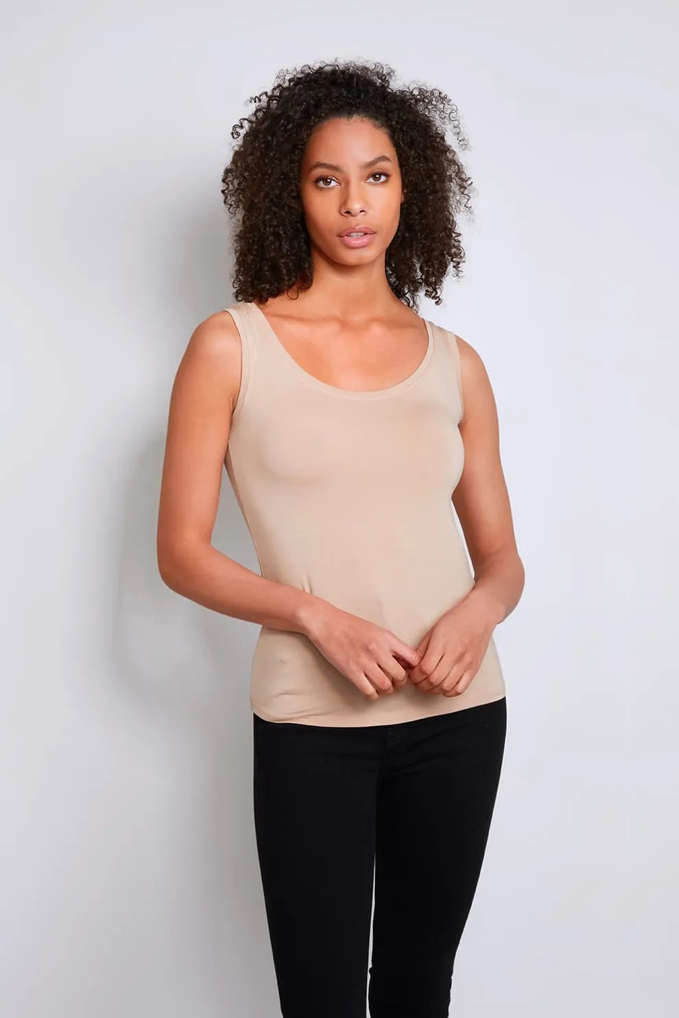 Fashionable Women's Sleeveless Micro Modal Vest Top, a timeless essential for any wardrobe, suitable for both casual and formal settings.