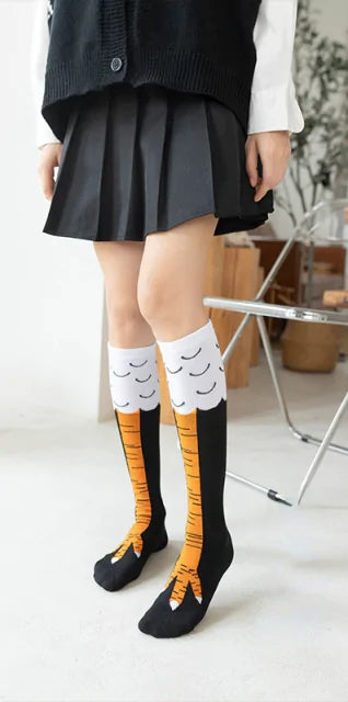 LWomen's Novelty Printed Animal legs Long Funny Socks Cosplay Halloween