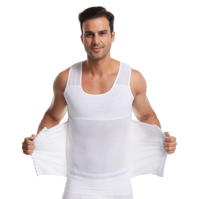 Men's Compression Shirt Slimming Body Shaper Vest - Luxurious Compression Shirt designed for fitness and comfort, showcasing a sleek silhouette.