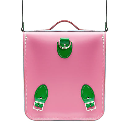 Compact yet stylish Kaleidoscope Leather City Backpack by Zatchels, designed to accommodate tablets up to 13 inches, perfect for everyday use.