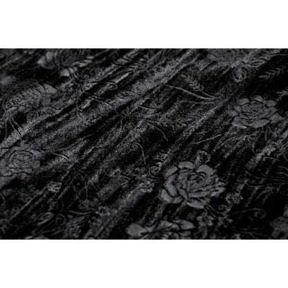 Elegant Dark In Love off-the-shoulder lace maxi dress with seductive lace-up back, ideal for a femme fatale look.