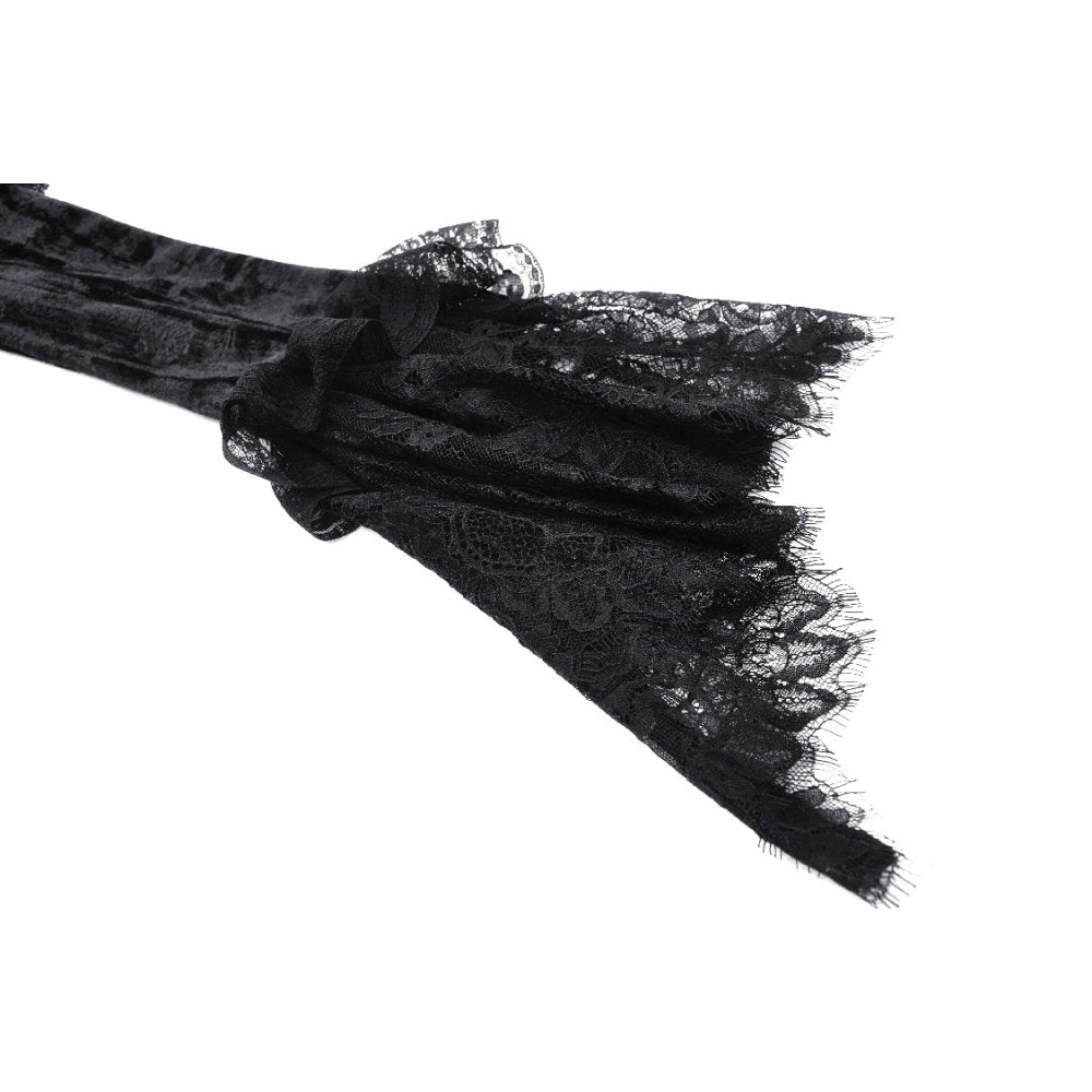 Close-up of delicate lace sleeves on the Dark In Love maxi dress, showcasing luxurious fabric and intricate details.