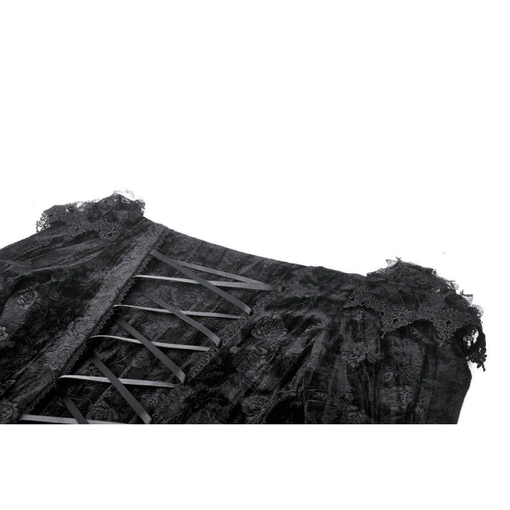 Back view of Dark In Love lace maxi dress highlighting the alluring lace-up design, perfect for graceful evening wear.