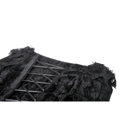 Back view of Dark In Love lace maxi dress highlighting the alluring lace-up design, perfect for graceful evening wear.