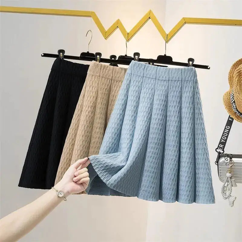 Women's High Waist Knitted Skirt