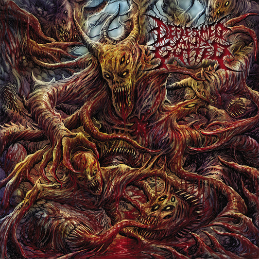 Defleshed and Guted CD album cover by Rancid Offal Records, showcasing a striking design perfect for death metal enthusiasts.