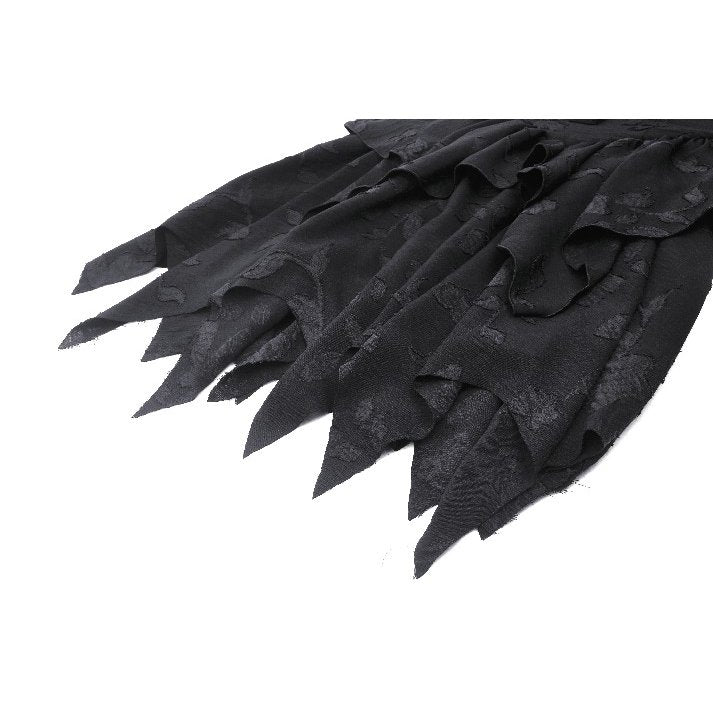 Sophisticated model wearing the Dark in Love Zemira Dress, illustrating the intricate lace-up detail and floral pattern, a must-have for luxury fashion lovers.