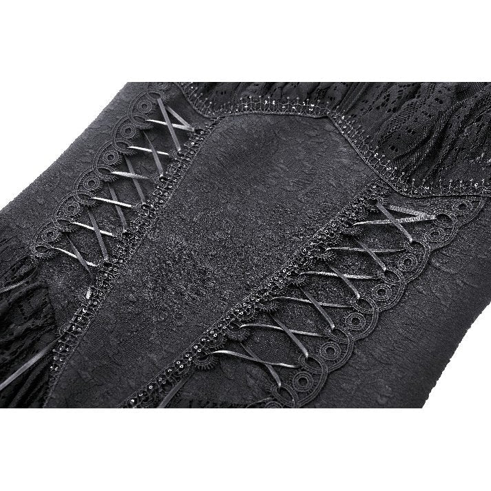 Detailed view of the lace trim and neckline design of the Kelilah Lace Hi-Low Dress, exuding refined sophistication.