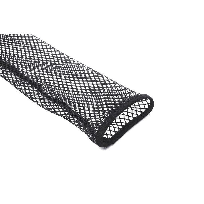 Model wearing Oriana Fishnet Off-The-Shoulder Sleeves by Dark in Love, highlighting the stylishly edgy aesthetic