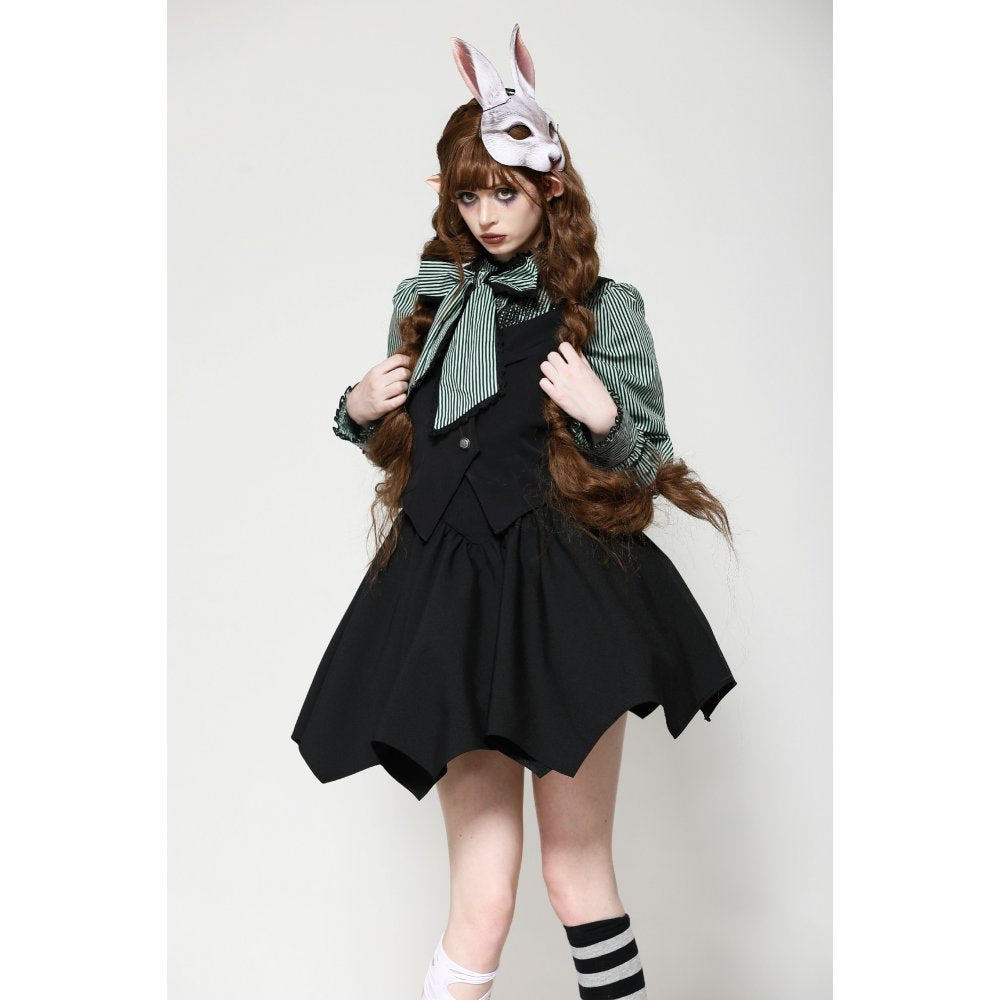 Elegant Dark in Love Vespertilio Vest featuring large 3D bat wings, showcasing a gothic aesthetic, perfect for nighttime occasions.