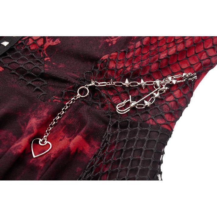 Elegant view of the Dark in Love Bellatrix Dress with silver-tone ring detail at the waist, perfect for evening events.