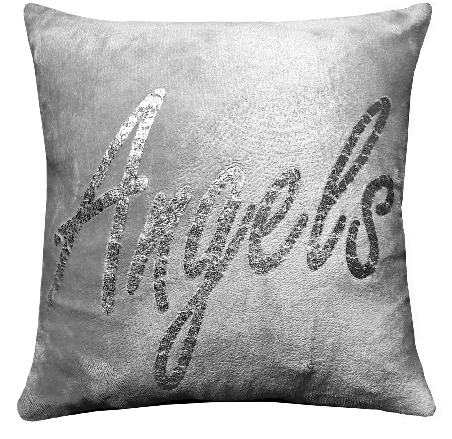 A tranquil scene of the Angel Wings luxurious duvet set in grey on a neatly made bed, emphasising elegance and comfort in sophisticated bedroom decor.