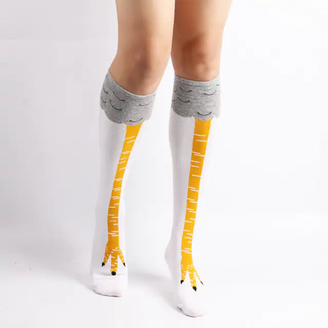 LWomen's Novelty Printed Animal legs Long Funny Socks Cosplay Halloween