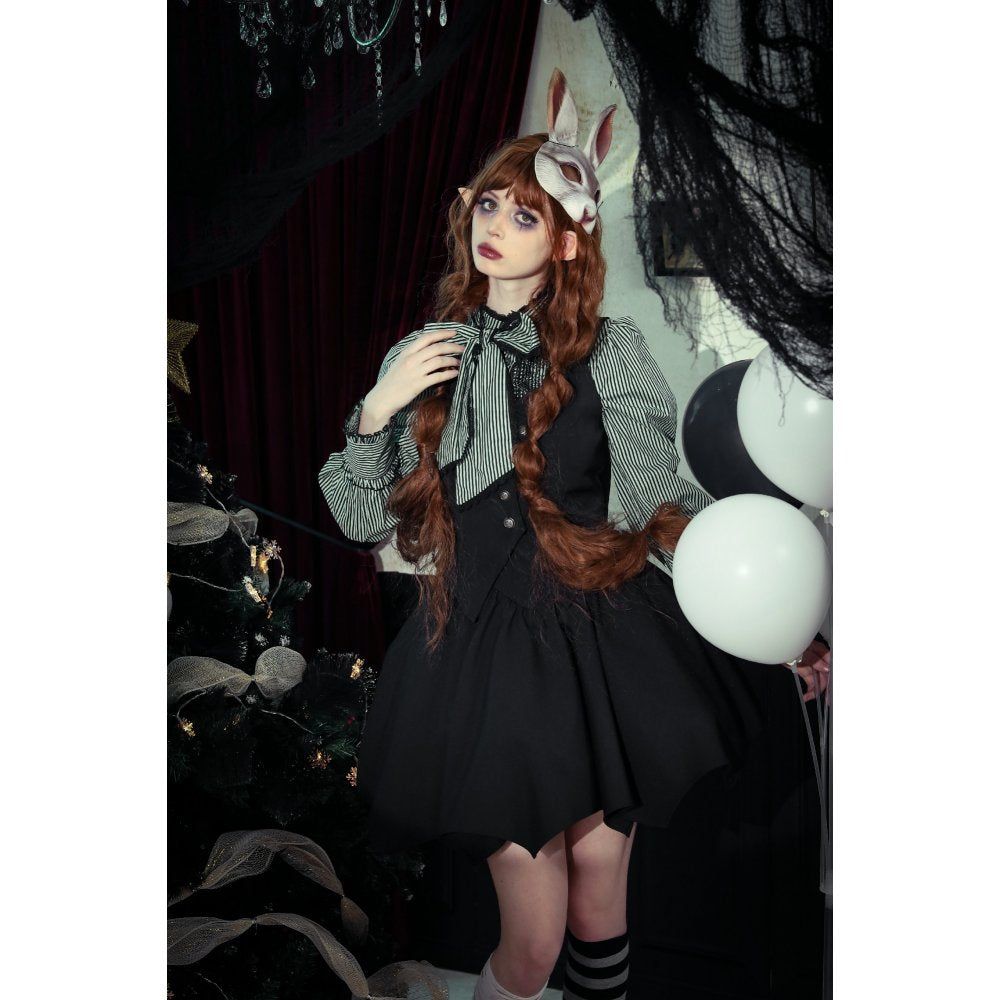 Dark in Love Vespertilio Vest featuring dramatic 3D bat wings, luxurious waistcoat design with asymmetric button-up front, perfect for a gothic or alternative fashion statement.