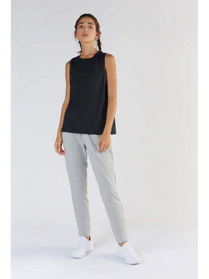 Luxurious women's sweatpants made from organic cotton blend, featuring a relaxed fit and elegant drape for ultimate comfort.