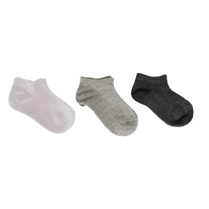 HelloBaby Boy Baby Socks 3 Pack - Grey Melange