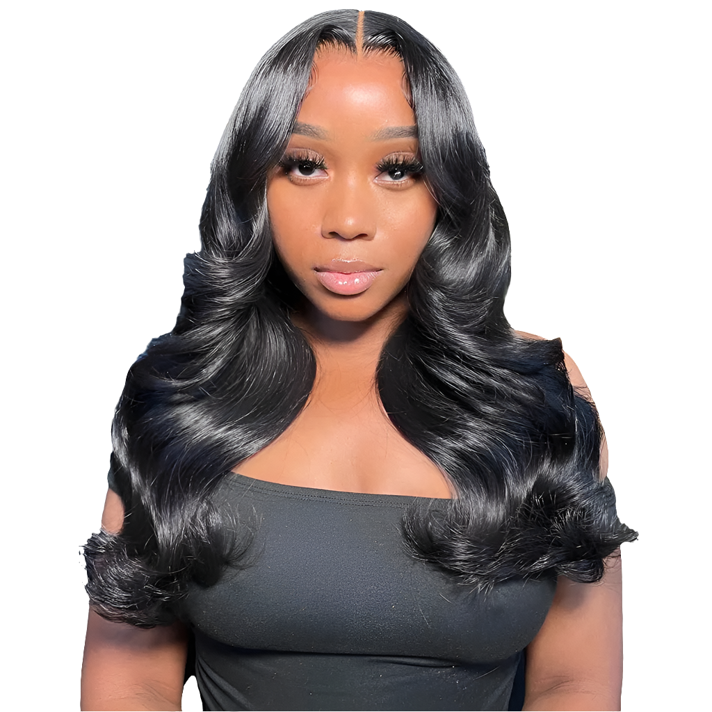 Luxurious Ubest 13X6 Body Wave Transparent Lace Front Wig, featuring 26+ inches of rich red 99J Brazilian Remy hair with a flawless body wave texture.