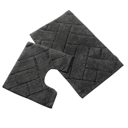 Close-up of the super absorbent texture of the Bali Bath Mat, highlighting its plush quality and luxurious feel, perfect for a spa-like bathroom experience.