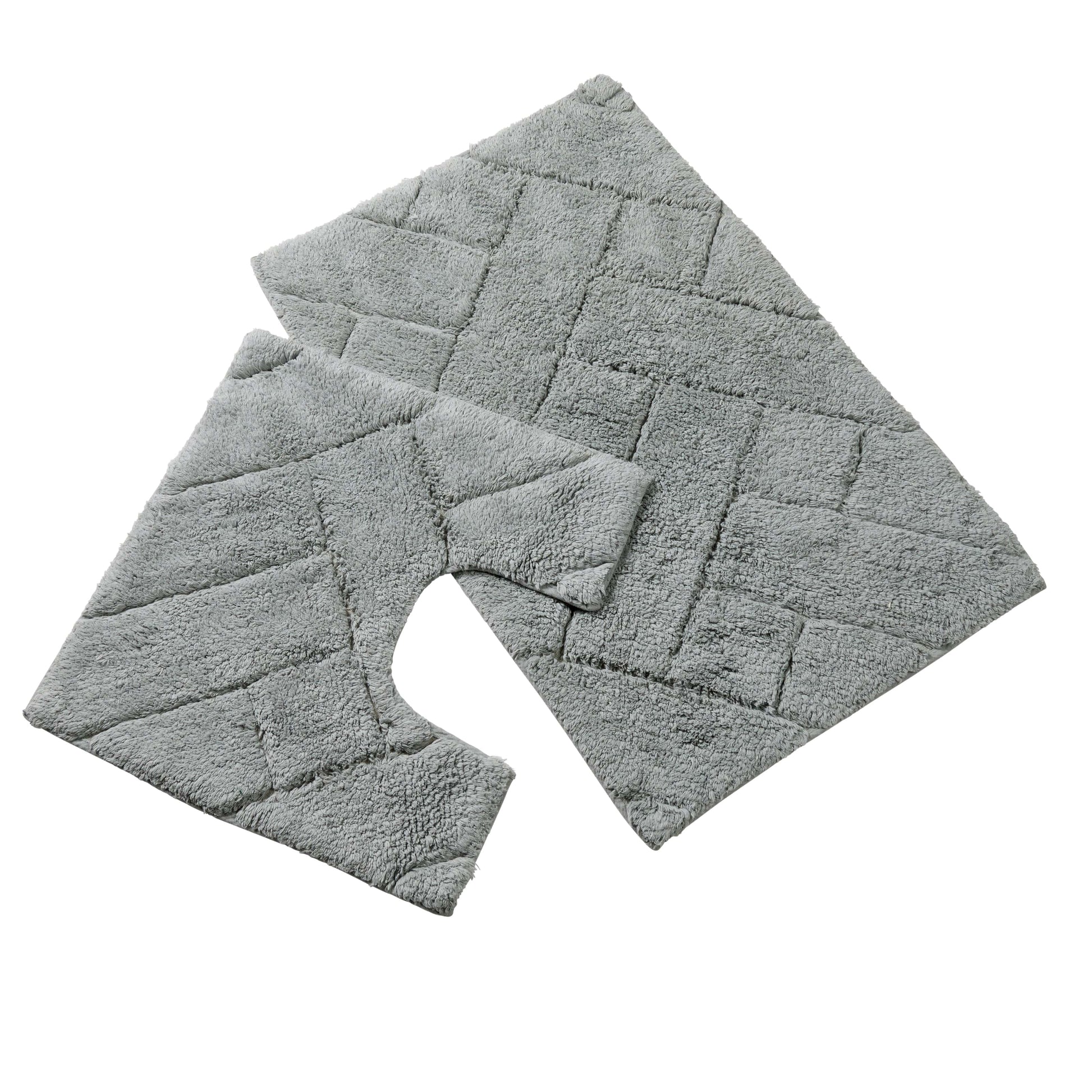 Super absorbent Bali Bath Mat & Pedestal Set on a pristine bathroom floor, designed for ultimate comfort and ease of care, epitomising luxury in everyday living.