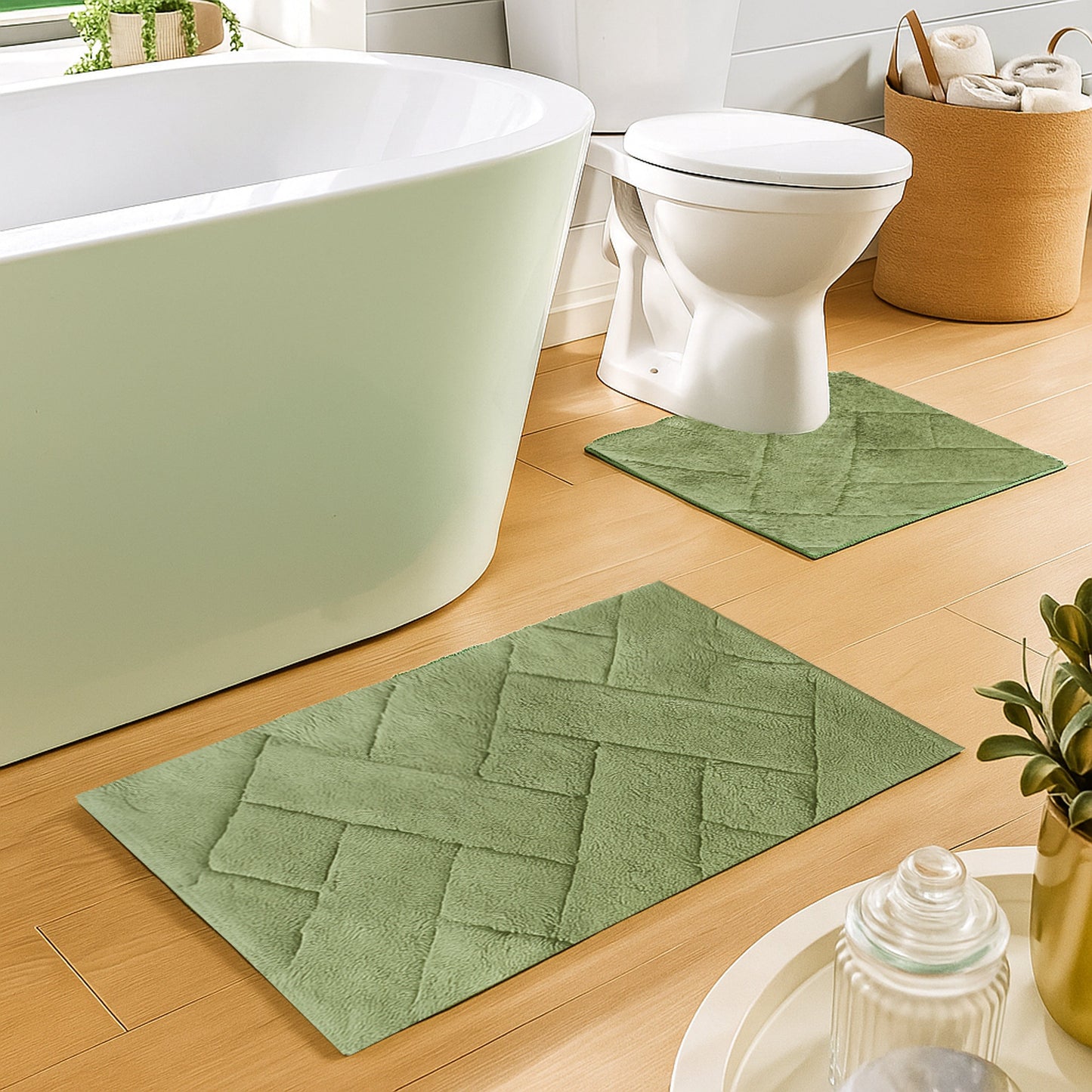 Variety of vibrant colour options for the Bali Bath Mat & Pedestal Set, designed to complement any bathroom decor with a touch of elegance and luxury.