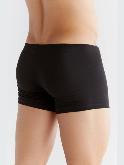 Close-up view of Earth Wardrobe's organic cotton boxer shorts highlighting the quality stretch and breathable material for a luxurious feel.