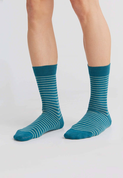 Stylish display of luxury organic cotton socks in assorted colours, ideal for comfort and everyday wear.