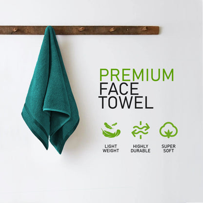 Luxurious jade green striped hand towel from the Belmont 10 piece towel set, crafted from 100% cotton for superior absorbency and plush comfort.