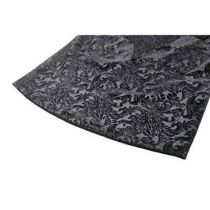 Elegant Dark In Love Cyra Gothic Jacquard Velvet Top showcasing intricate embroidered lace neckline and luxurious bell sleeves.