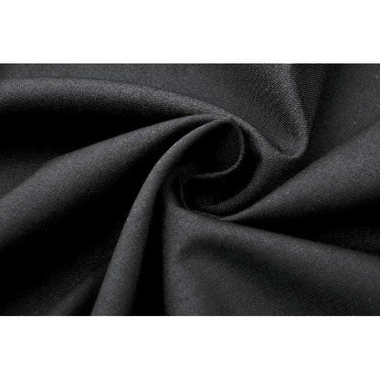 Retail display of the Dark in Love black Victorian punk chic skirt, emphasizing its unique belt design and layered silhouette for a sophisticated gothic ensemble.