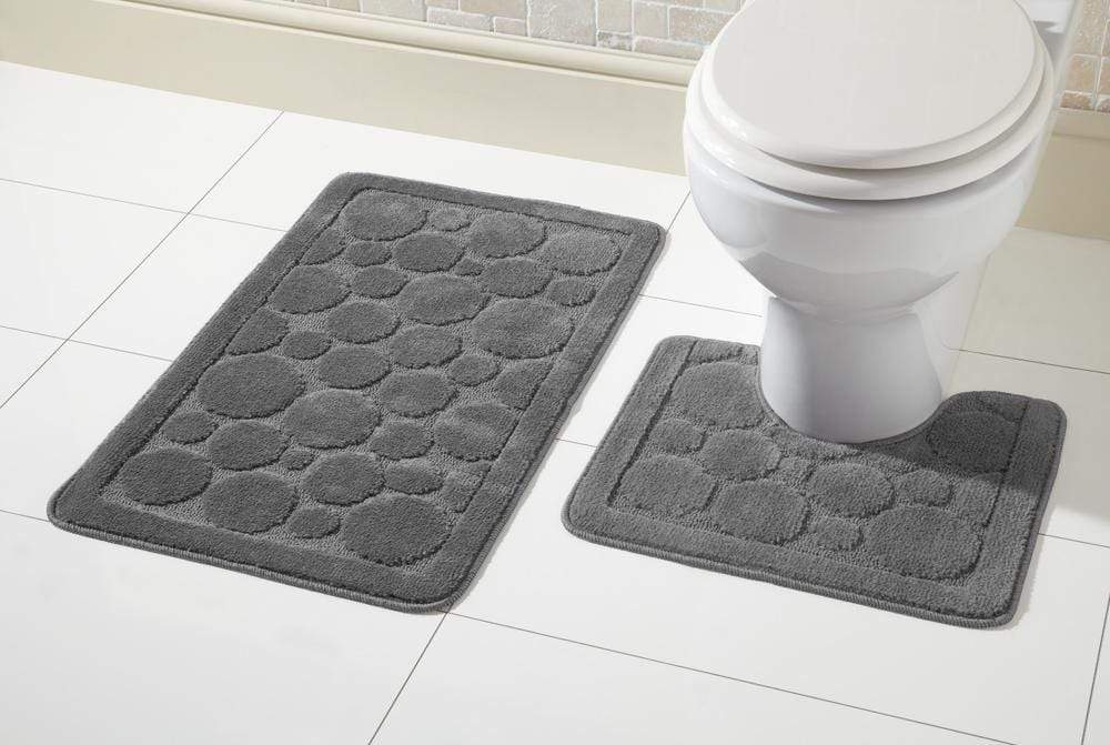 Cali Luxury Soft Non-Slip Ultra Absorbent Bath Mat Set showcasing plush texture with elegant design, ideal for enhancing bathroom comfort and style.