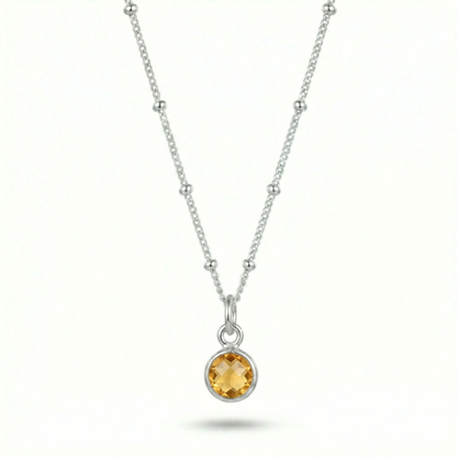 Citrine Birthstone Necklace