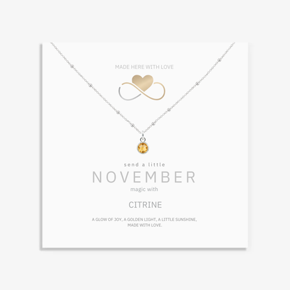 Citrine Birthstone Necklace
