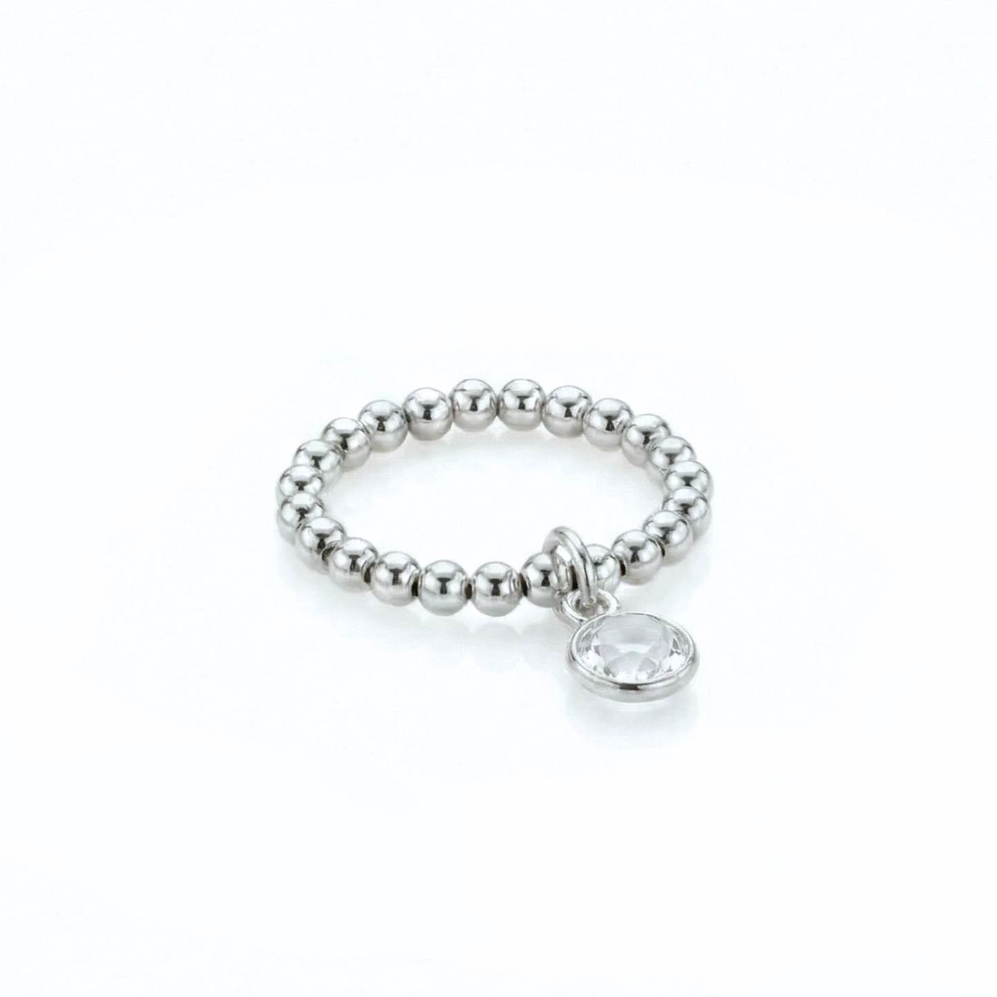 Clear Quartz April Birthstone Ring