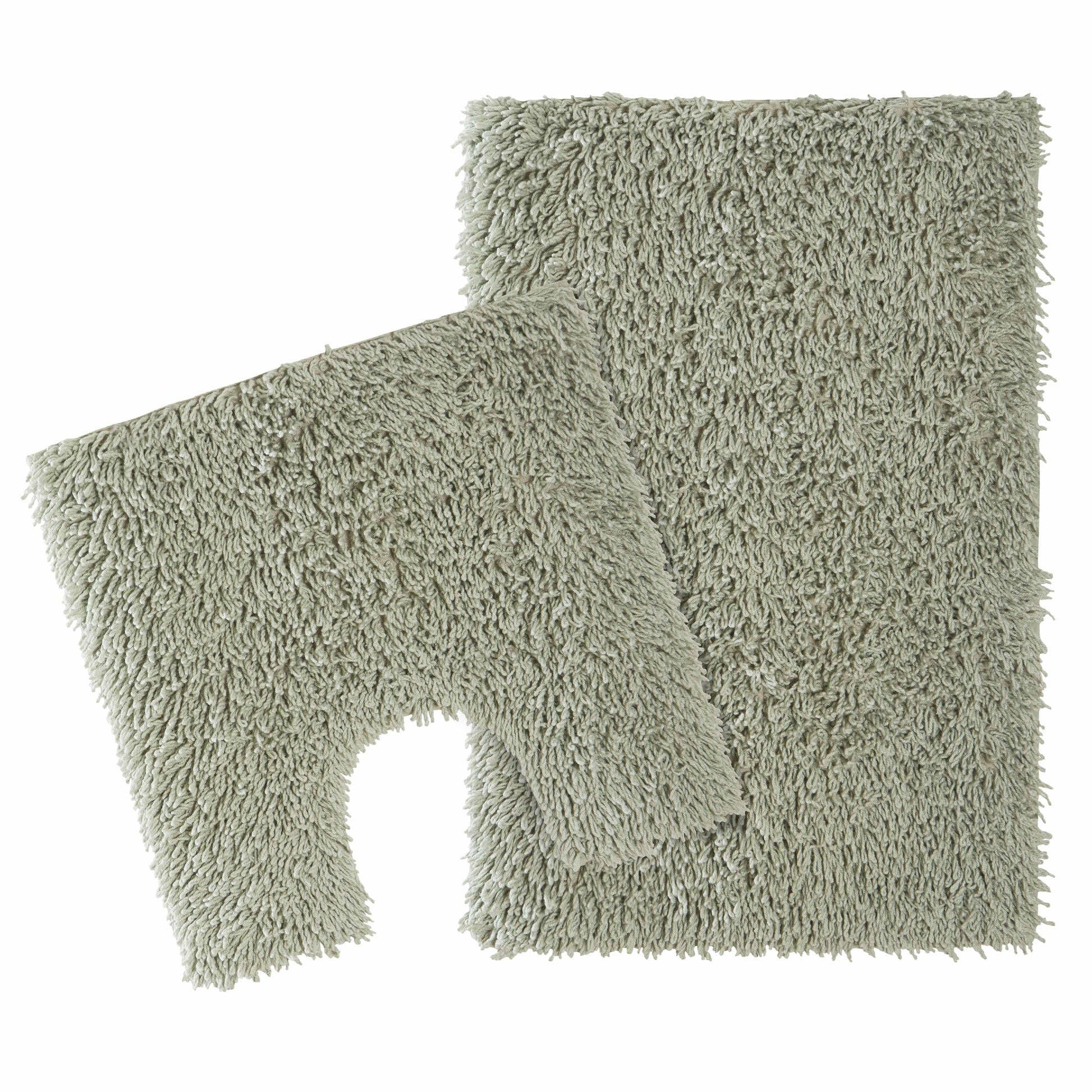 Como 2 Piece Sage Green Bathroom Mat Set featuring super absorbent cotton, showcasing luxury and comfort in a stylish bathroom setting.