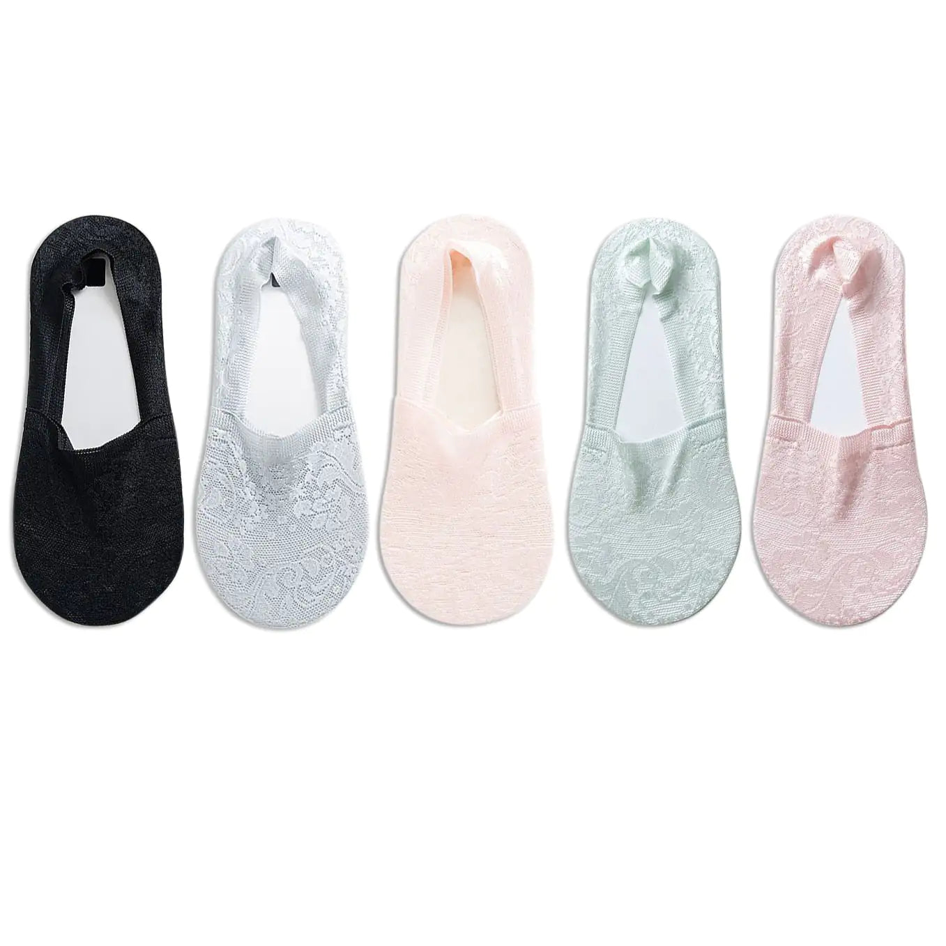 Women's Lace Flower Ankle Socks Pack of 5