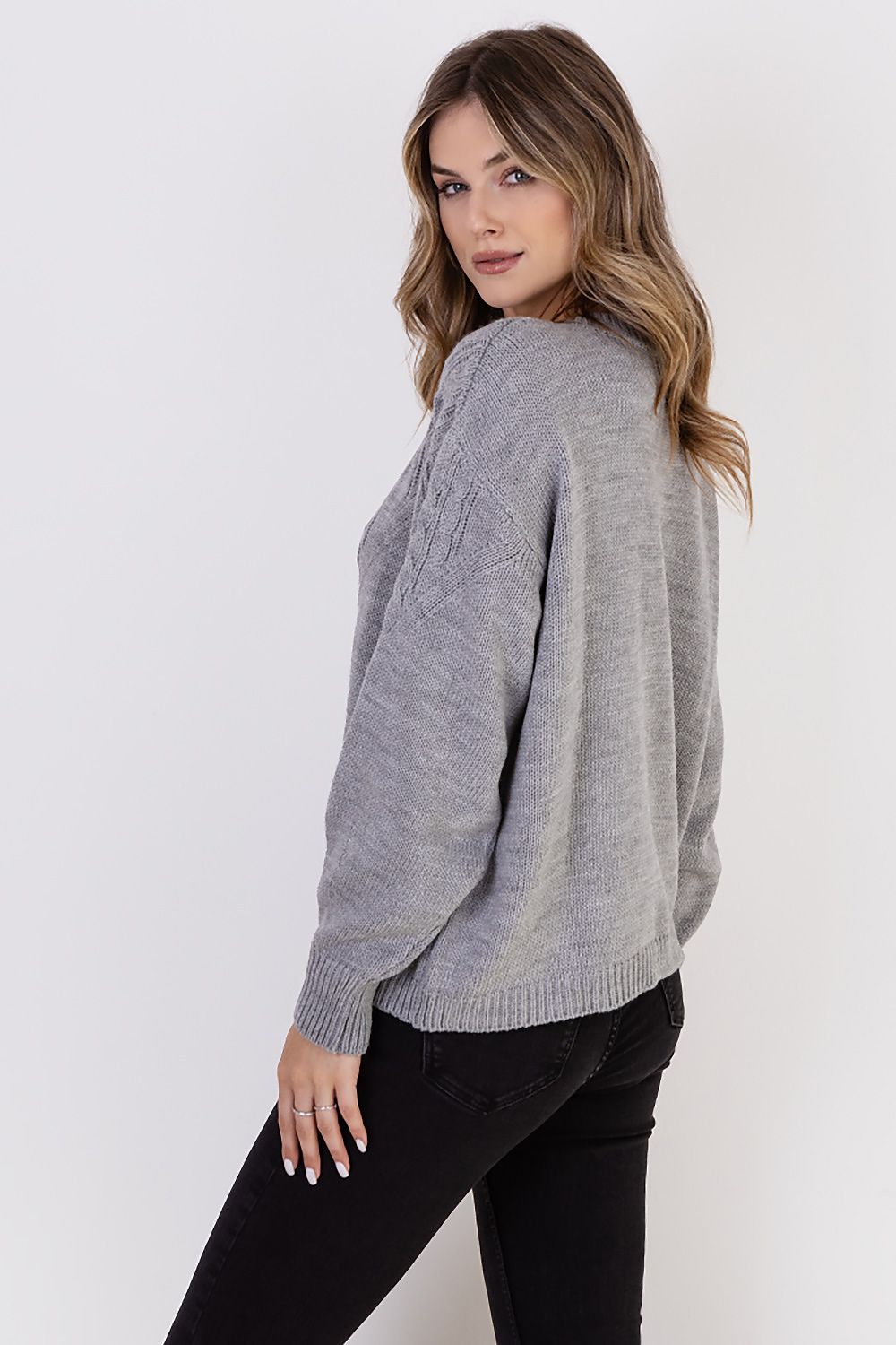 MKM's chic Plaid Jumper Sweater, with a unique design that blends classic sweatshirt elements and feminine aesthetics in a stylish acrylic blend.