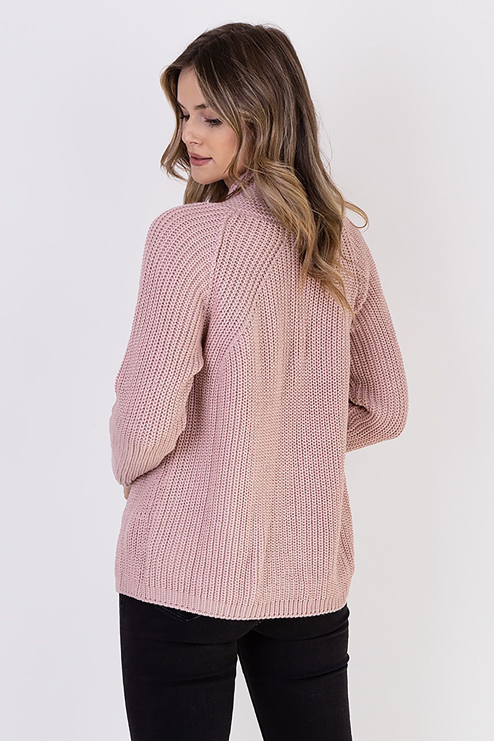 MKM ribbed cardigan in sophisticated tones, perfect for layering during cold weather with elegant dresses or casual jeans.