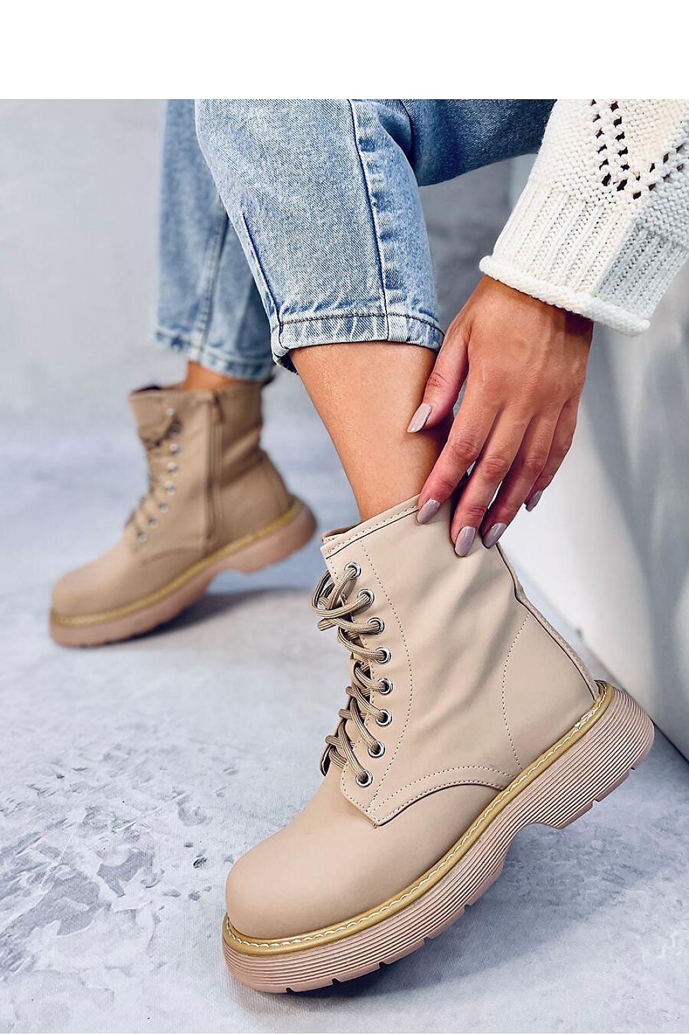 Chic Women's Eco-Friendly Trapper Boots from Inello, showcasing a unique design with vibrant colours and a durable thick sole for stylish trekking.