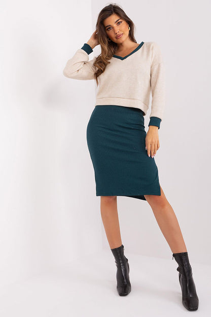 Full outfit display of the Elegant Cotton Midi Dress Set by Rue Paris, highlighting the versatile style perfect for various occasions.