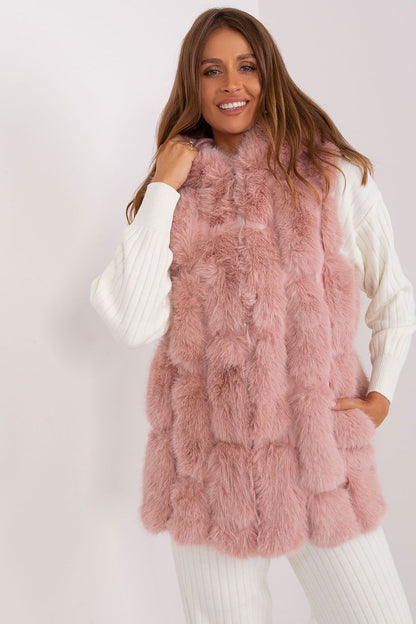 Luxury women's polyester fur gilet by AT, perfect for adding warmth and elegance to any wardrobe for special occasions.