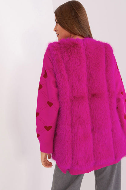 Fashionable fur vest in standard length from AT, providing warmth and style for everyday outfits.