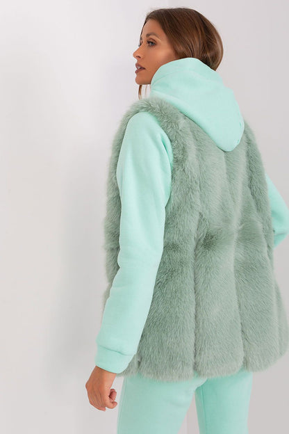 Cozy stylish gilet featuring soft fur texture from AT, ideal for layering this season.