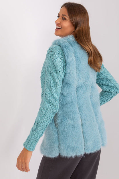 Chic and comfortable fur vest by AT, designed for effortless style and functional wear.