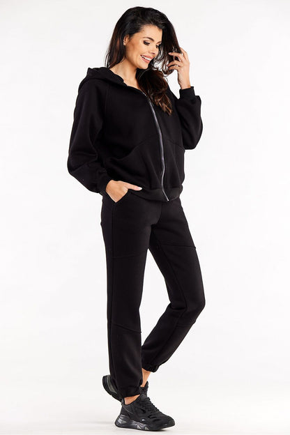 Luxury Loose Sweatpants With Decorative Stitching And Elastic Waist By Infinite You, showcasing the elegant design and craftsmanship with highlighted decorative stitching.