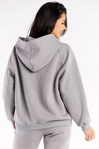 The Luxury Infinite You Hooded Zippered Sweatshirt with Large Pockets, perfect for stylish casual wear.